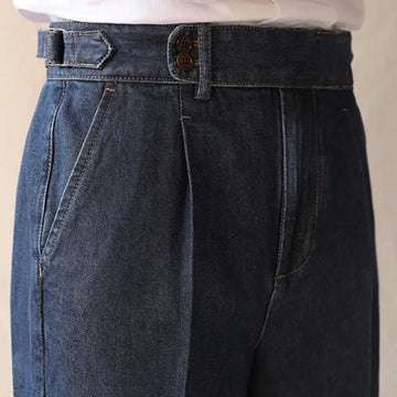 Aidase High Quality Men High Grade Casual Straight Tube Loose Washed Pant High Quality Jeans Men Dress Trouser Straight Leg Pant Naples aidase-shop